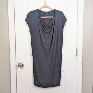Eileen Fisher | Gray Cowl Neck Midi Dress Size Small